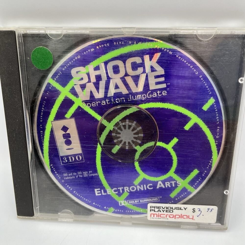 ShockWave Operation Jumpgate (3DO, 1994) Disc ONLY - LOOSE - Mint Disc